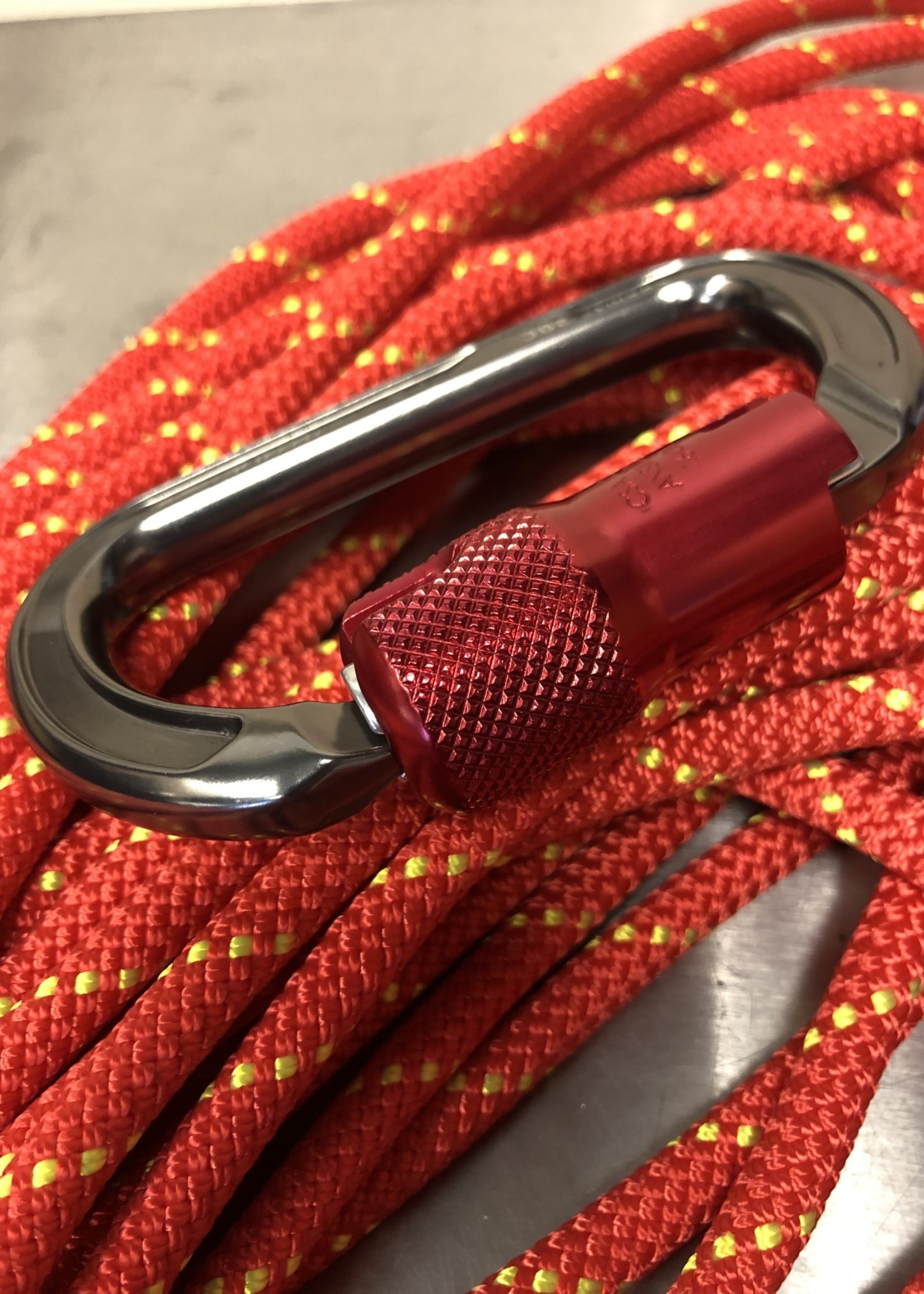 Safety One Safety One Branded Carabiner - Aluminum with ANSI Gate, Gray/Red