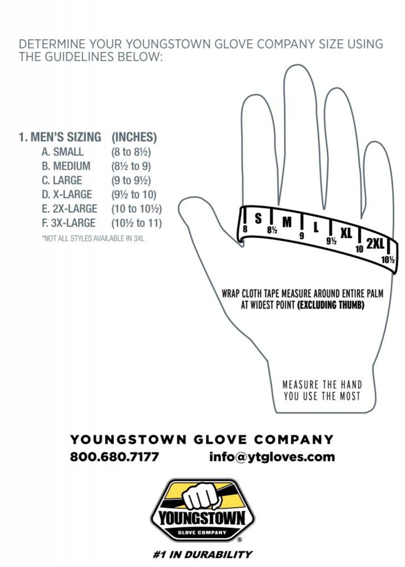 Youngstown Leather Utility Plus Wide-Cuff Glove