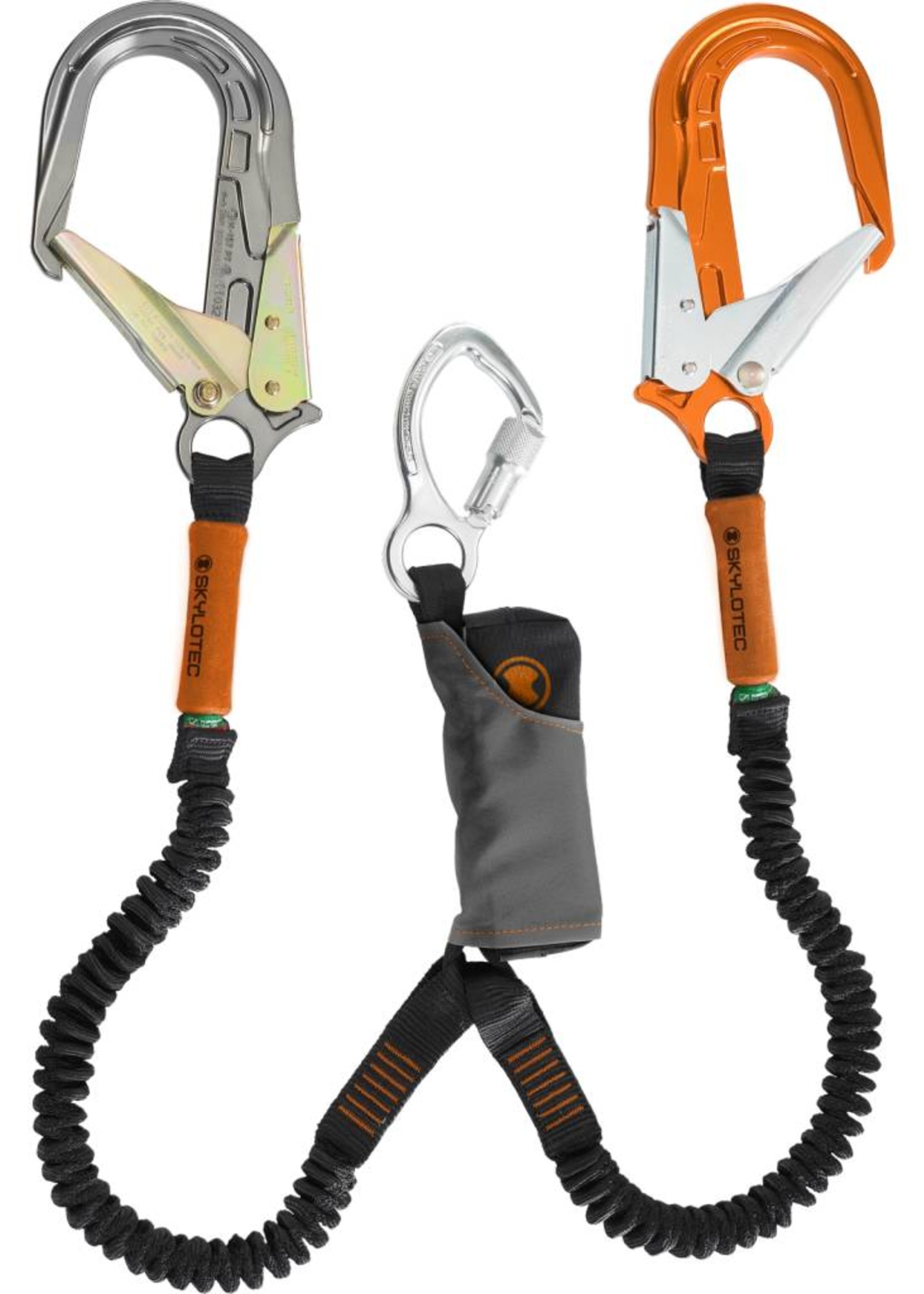 Skylotec SKYSAFE PRO FLEX ALU Double leg Large Orange and Silver Alu Snaphooks