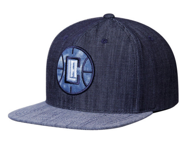 Mitchell and Ness LA Clippers Mitchell & Ness Blue Linen Snapback Blue
