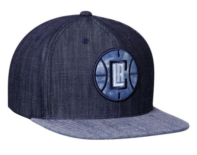 Mitchell and Ness LA Clippers Mitchell & Ness Blue Linen Snapback Blue