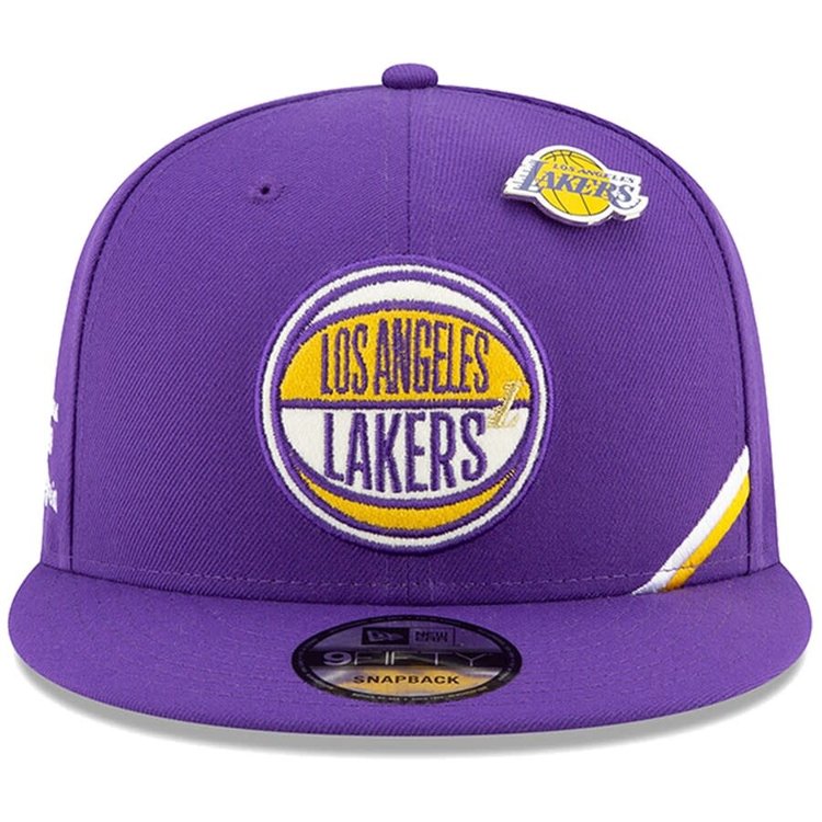 New Era LA Lakers New Era 2019 Draft Snapback  Purple