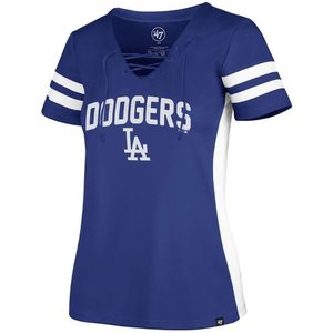 Dodgers NE Women's Throwback V-Neck - The Locker Room of Downey