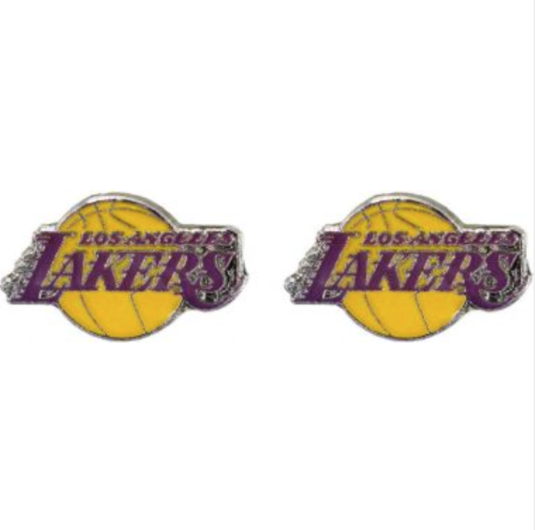 Aminco Team Post Earrings - NBA Lakers