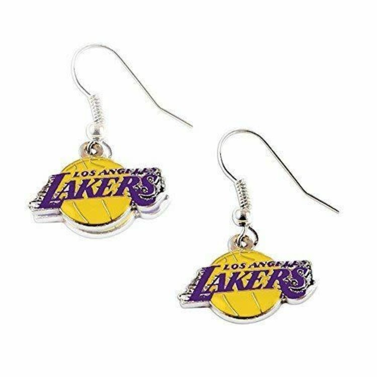 Aminco Logo Dangler Earrings - NBA Lakers