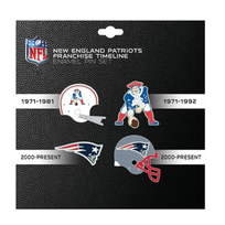 PSG Lapel Pin Franchise Timeline 4-Pin Set - NFL Patriots