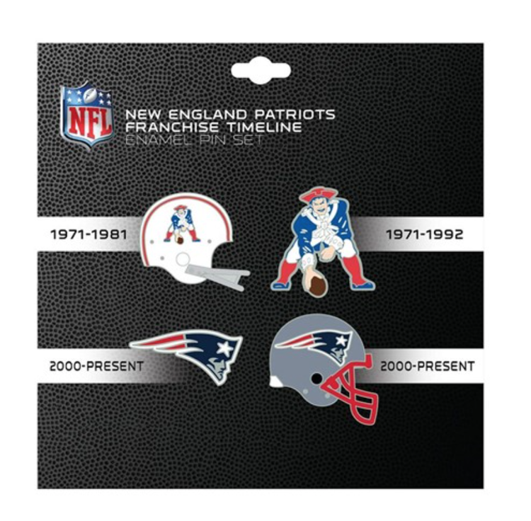 PSG Lapel Pin Franchise Timeline 4-Pin Set - NFL Patriots
