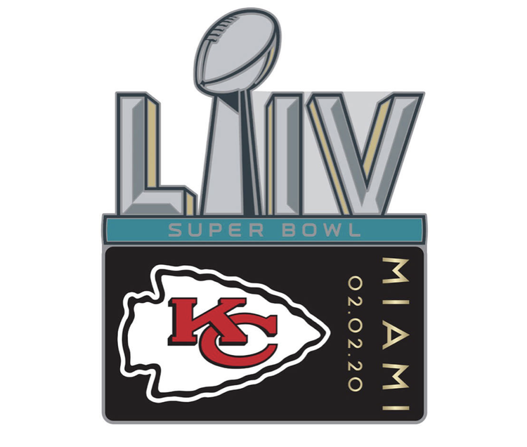 Aminco SBLIV Lapel Pin NFL Aminco Chiefs