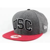 New Era USC Trojans New Era  Shader Melton Snapback 950 Graphite/Cardinal