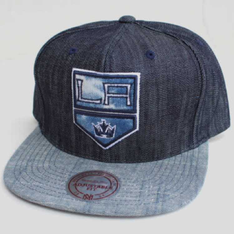 Mitchell and Ness LA Kings Mitchell and Ness Blue Linen Snapback