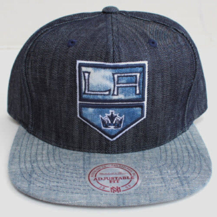 Mitchell and Ness LA Kings Mitchell and Ness Blue Linen Snapback
