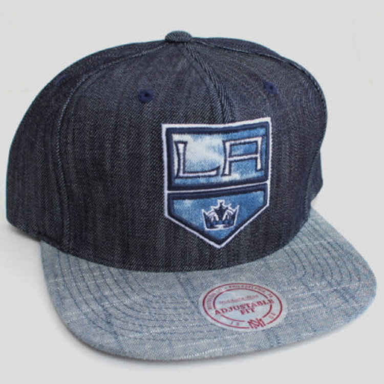 Mitchell and Ness LA Kings Mitchell and Ness Blue Linen Snapback