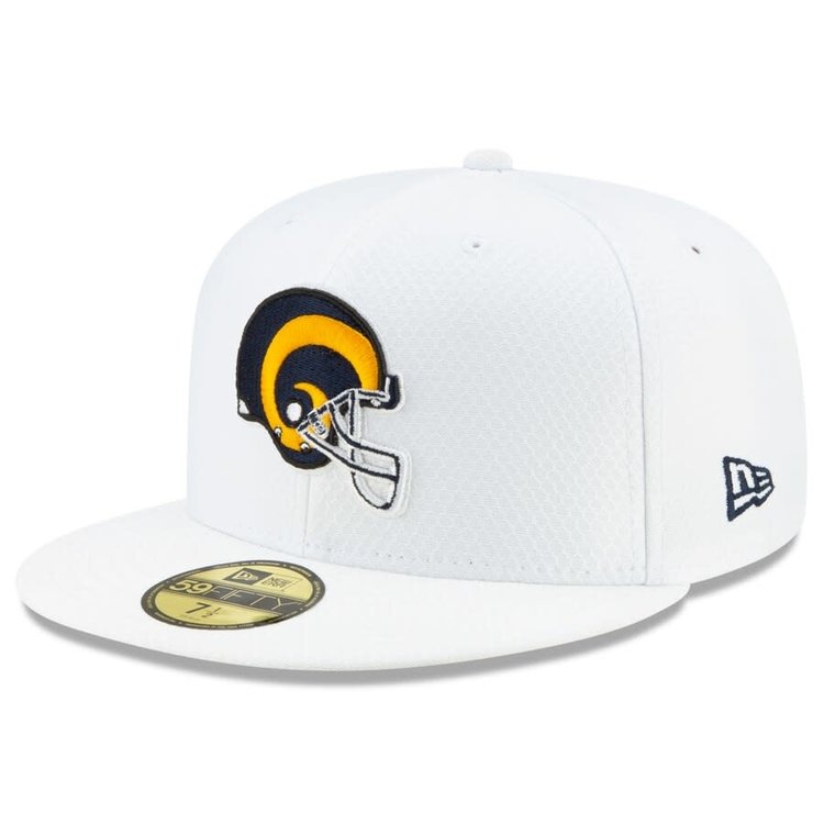 New Era Rams 19 Platinum Helmet White