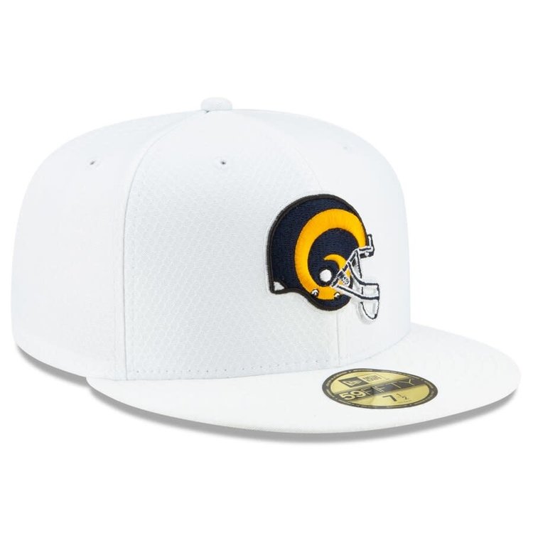 New Era Rams 19 Platinum Helmet White
