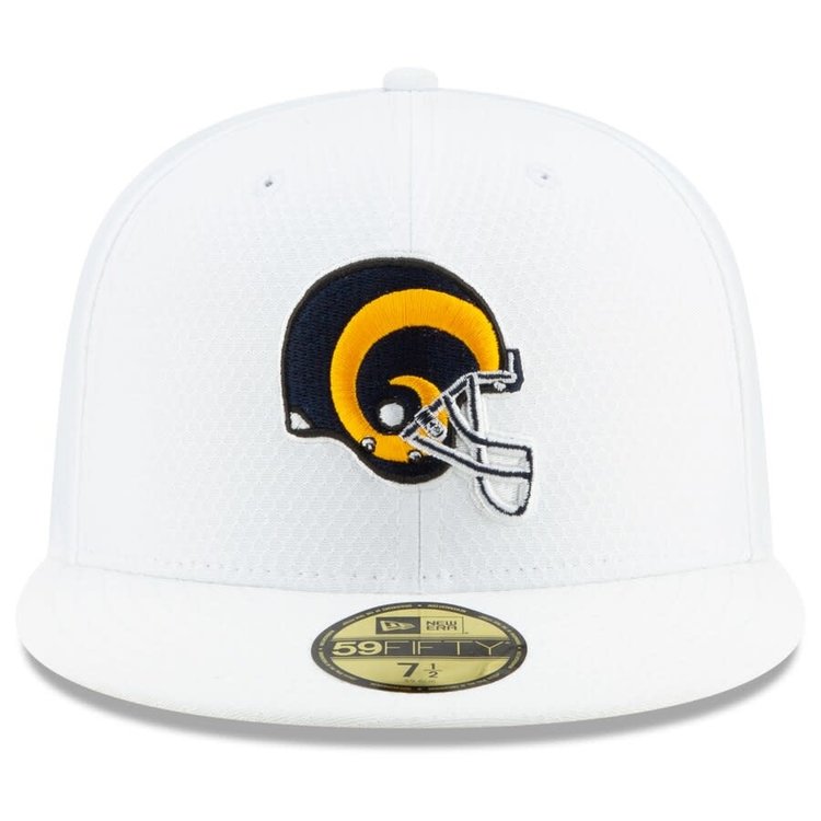 New Era Rams 19 Platinum Helmet White