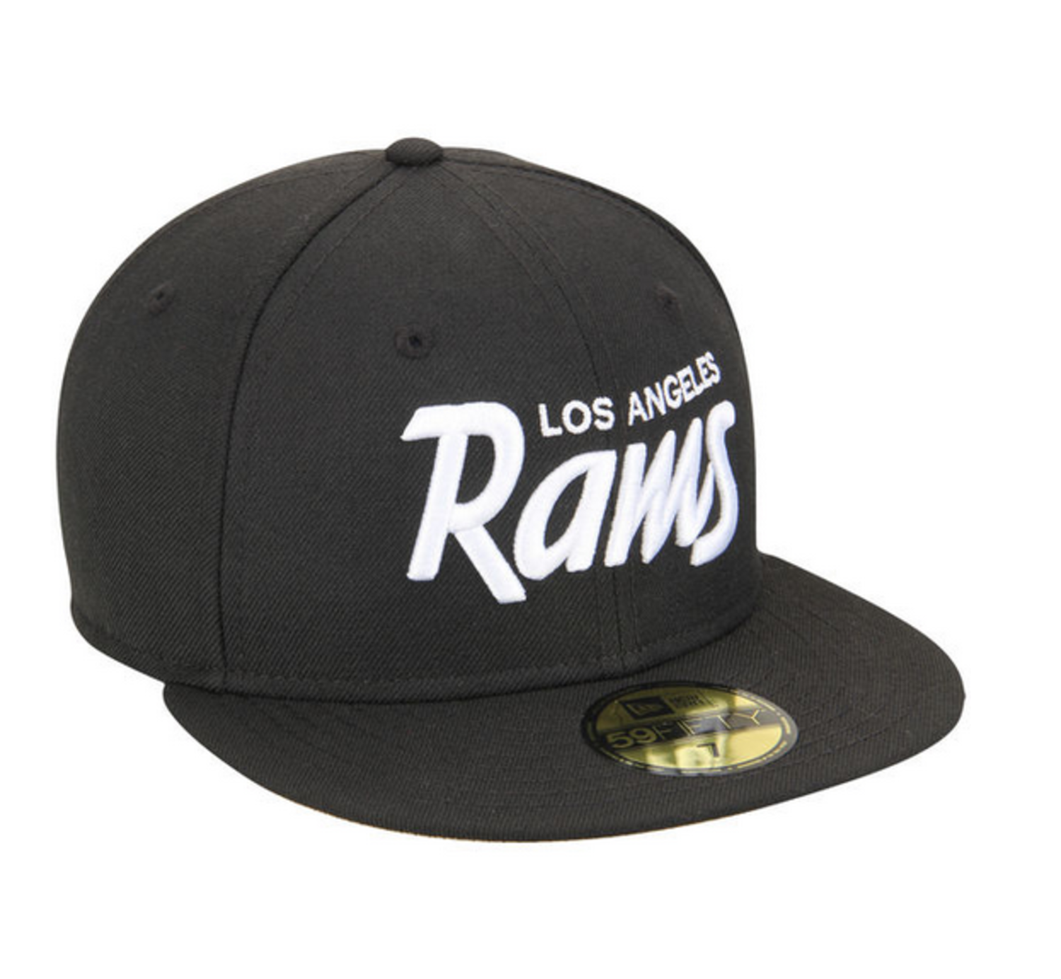 New Era LA Rams New Era Script Fitted 59/50 Black White