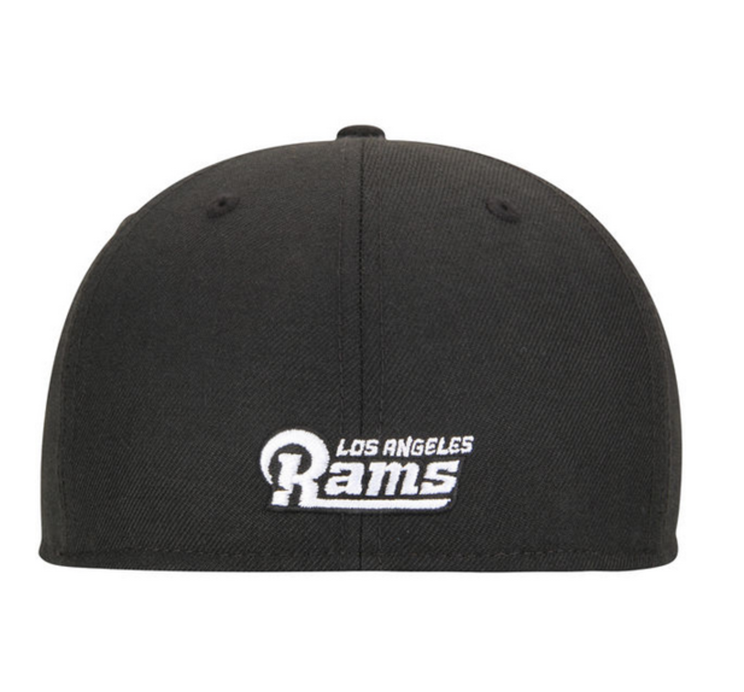 LA Rams New Era Script Fitted 59/50 Black/Black - The Locker Room of Downey