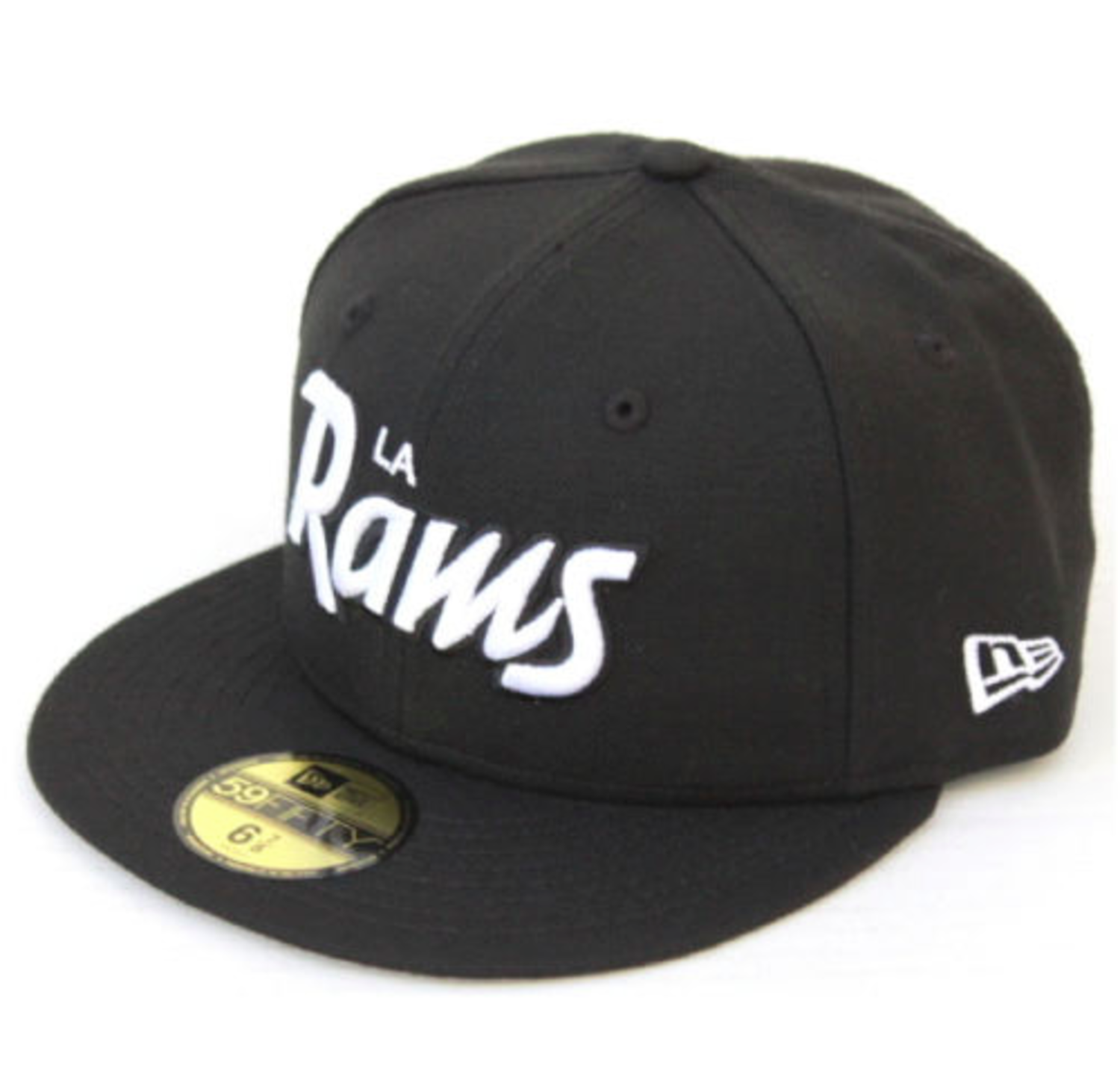 New Era LA Rams New Era Script Fitted 59/50 Black/Black