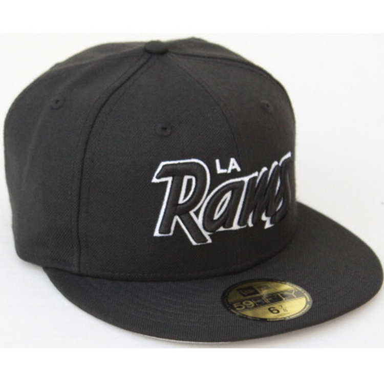 New Era LA Rams Script Black Black White