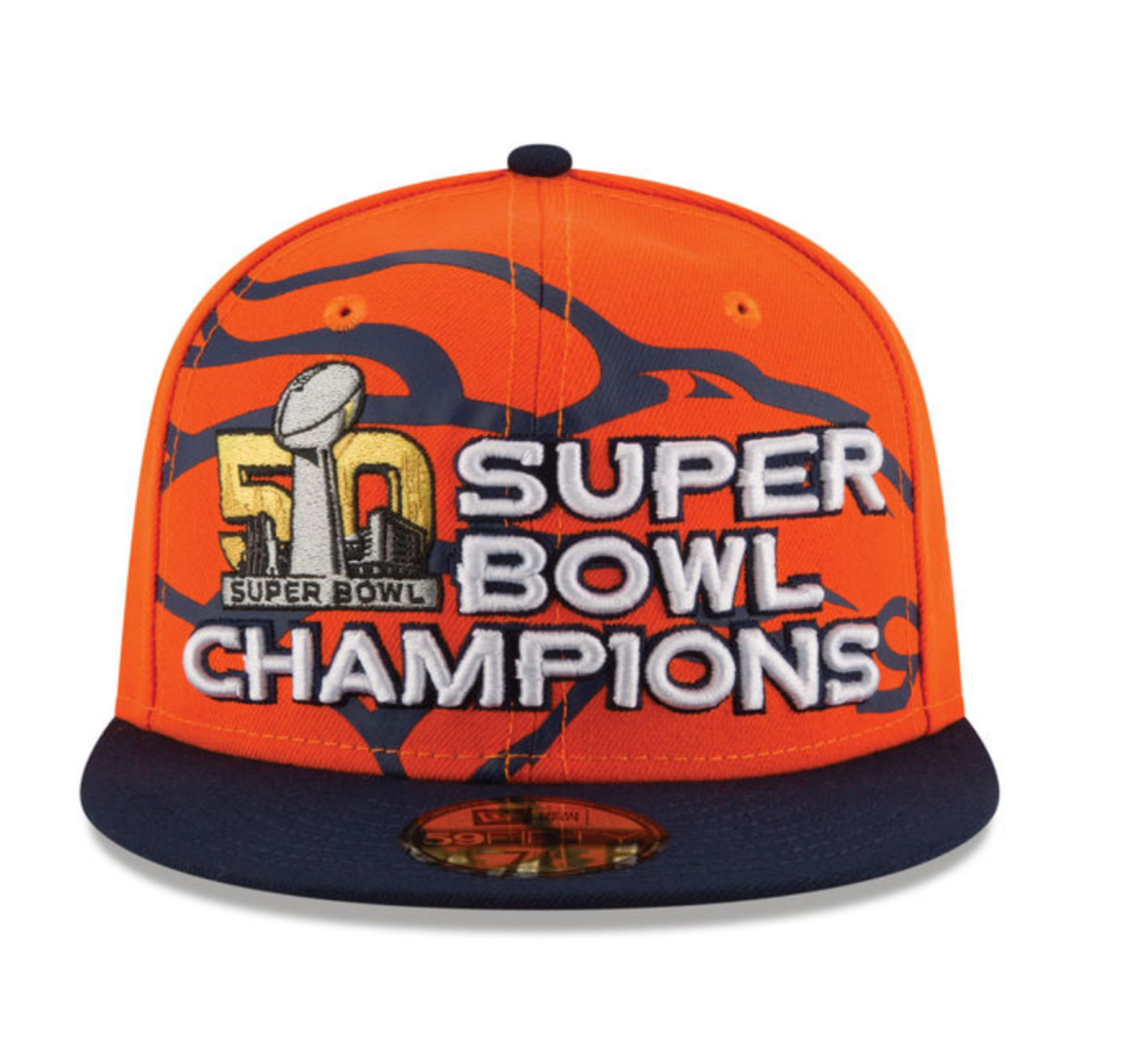 New Era Denver Broncos New Era Super Bowl 50 Champions Fitted 5950  Orange/Blue