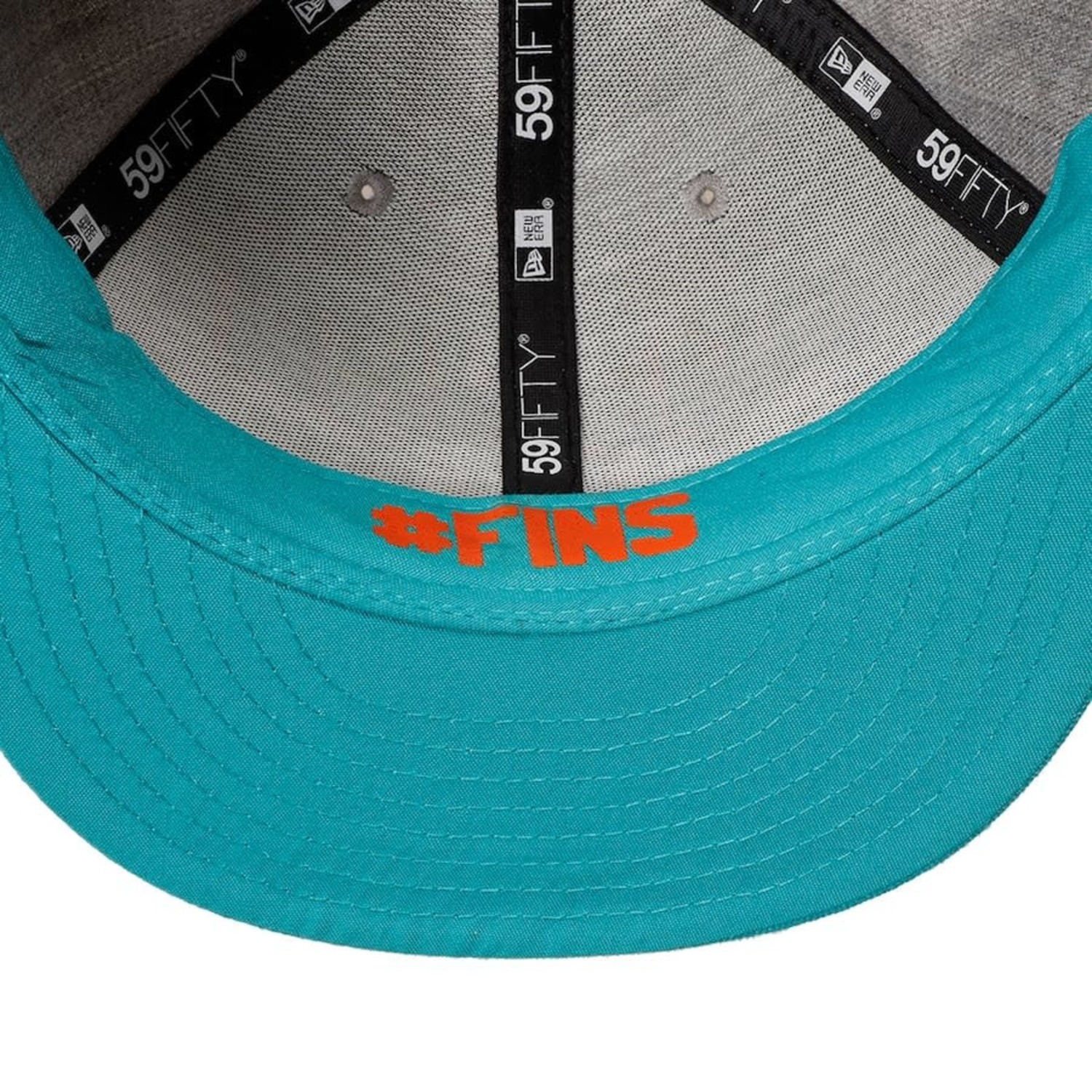 Men's New Era Heather Aqua Miami Dolphins Bucket Hat