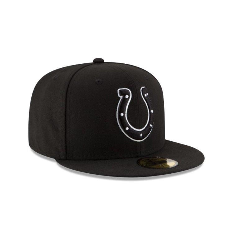 New Era Indianapolis Colts Black White Fitted