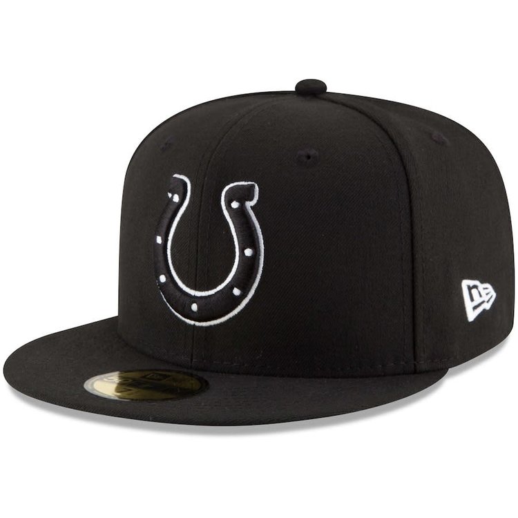 New Era Indianapolis Colts Black White Fitted