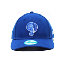 New Era LA Rams New Era  Throwback Skull Adjustable Hook & Loop 940 Blue