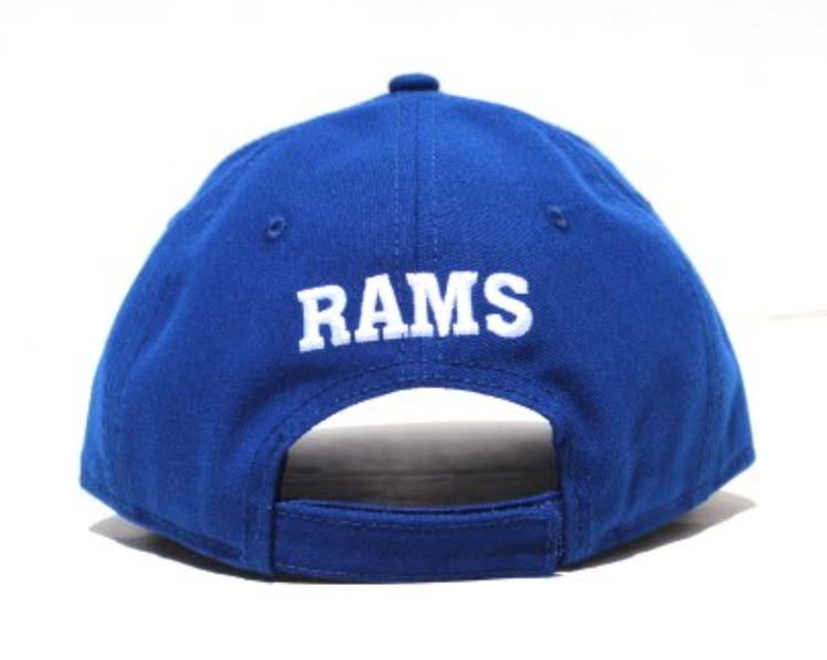 New Era LA Rams New Era  Throwback Skull Adjustable Hook & Loop 940 Blue