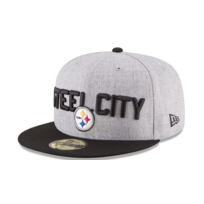 New Era Steelers 18 Draft Hthr Gray/Black