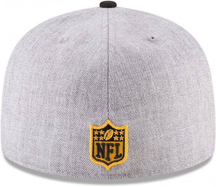 New Era Steelers 18 Draft Hthr Gray/Black