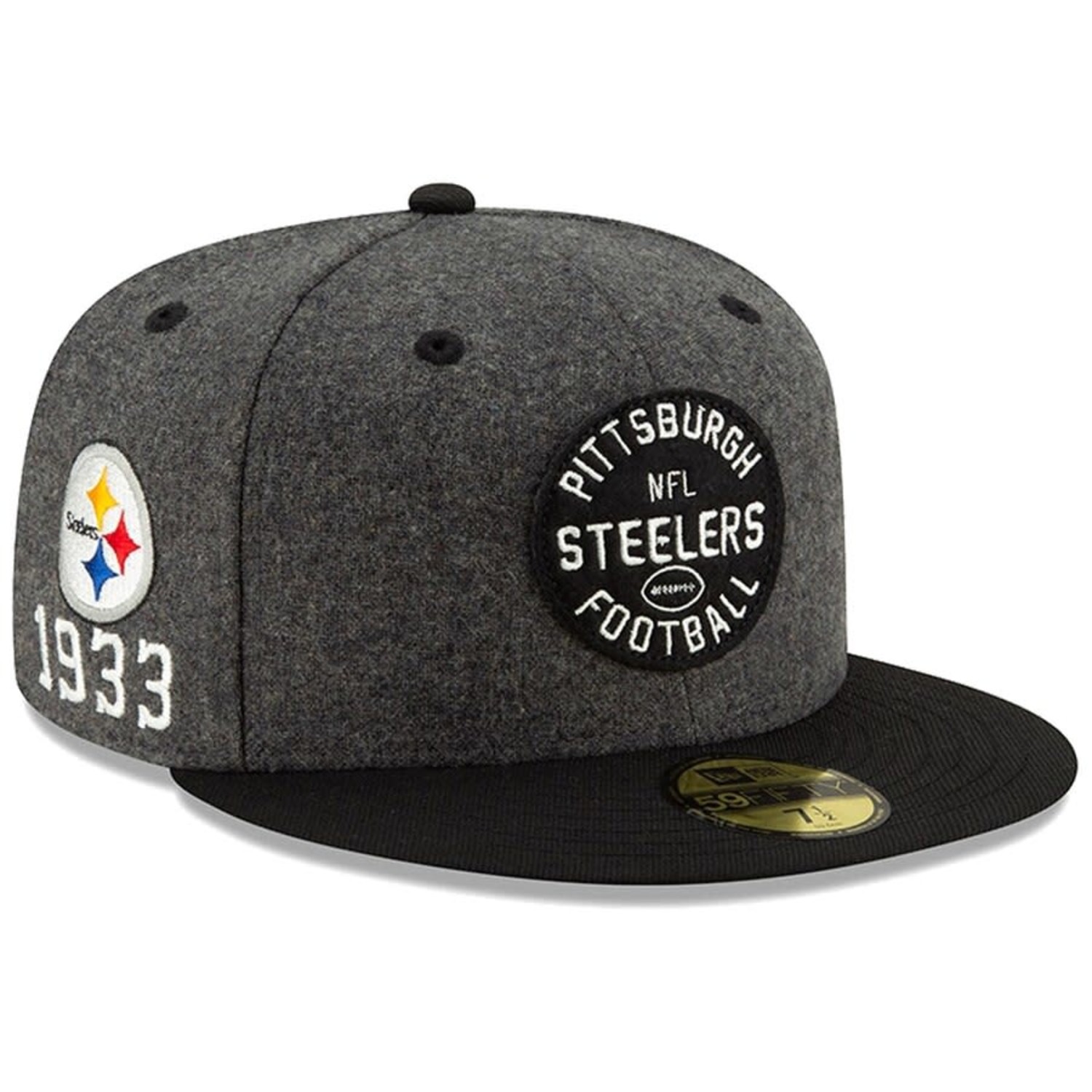 Pittsburgh Steelers New Era 19 Onfield Home Sideline Fitted 5950 1930s  Melton/Black - The Locker Room of Downey