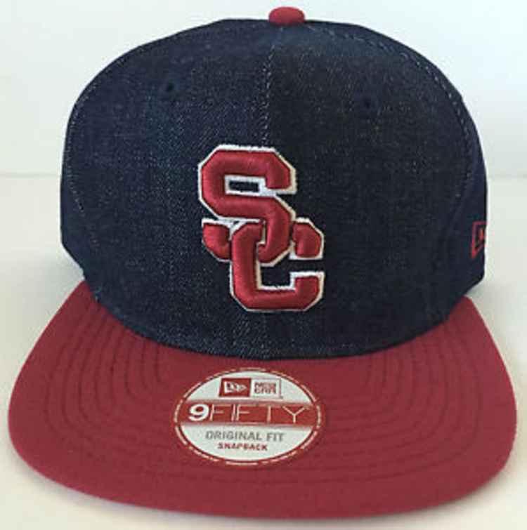 New Era USC Trojans P Denim Snapback 950  Denim/Cardinal