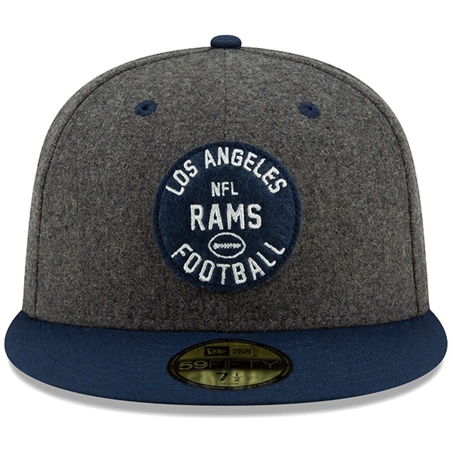 LA Rams New Era 19 Onfield Road Sideline Fitted 5950 Navy - The Locker Room  of Downey