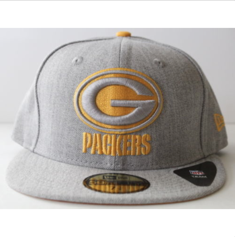 New Era Green Bay Packers Heather Gray Gold