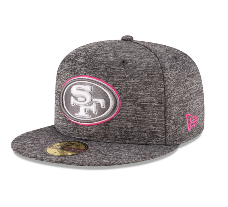 New Era 49ers 2016 BCA Heather Gray Pink