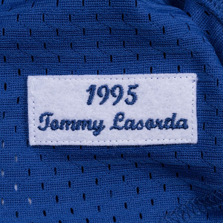 Mitchell and Ness MLB Los Angeles Dodgers Men's Mitchell and Ness 1995 Authentic Mesh BP Tommy Lasorda #2 Jersey Royal
