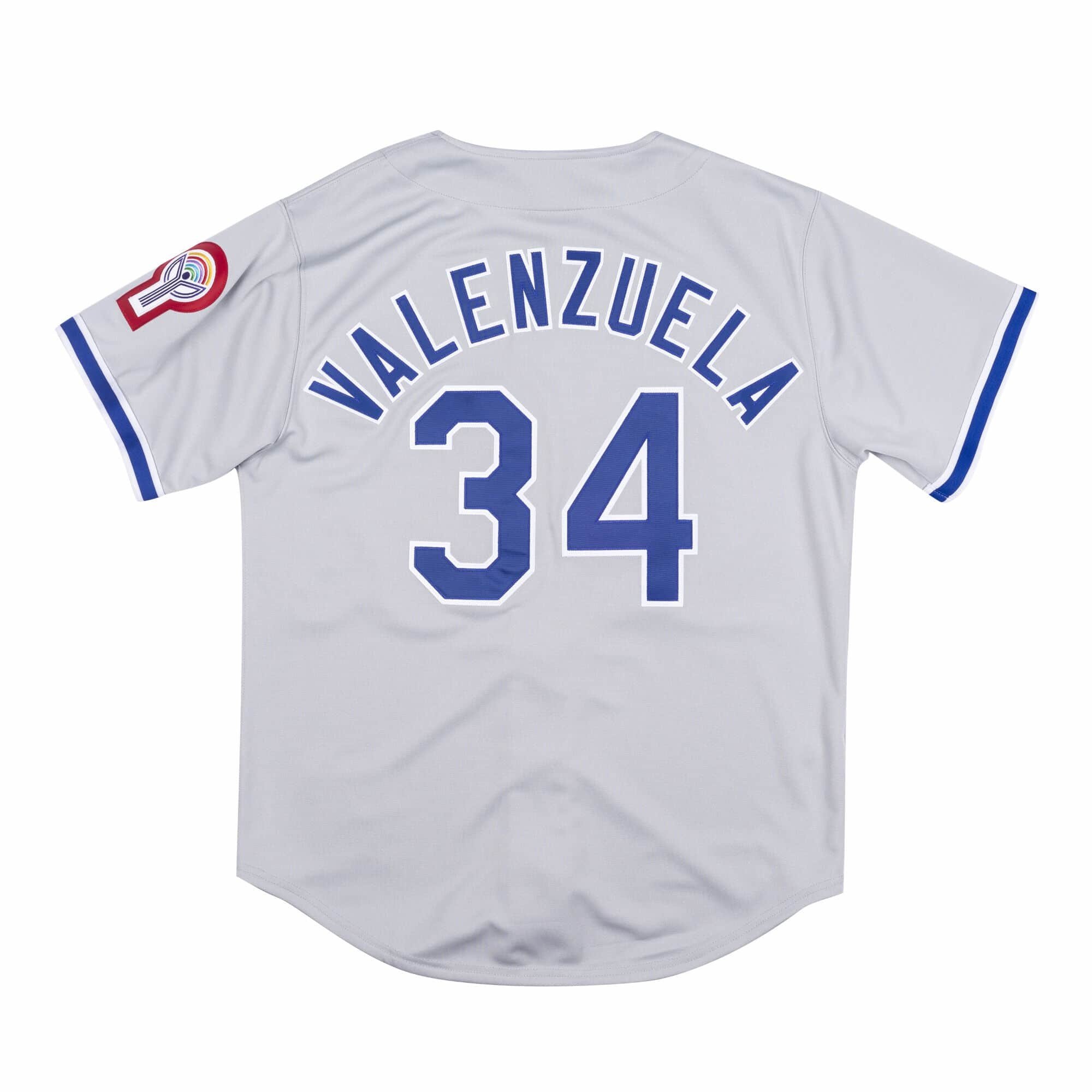 Men's Los Angeles Dodgers Fernando Valenzuela Mitchell & Ness Gray  Authentic Jersey