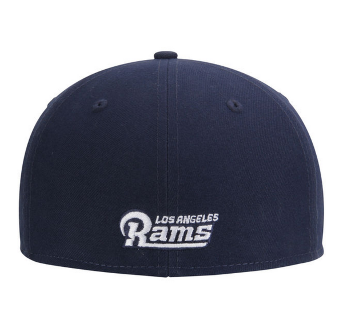 LA Rams C New Era Script Fitted 5950 Black White - The Locker Room of Downey