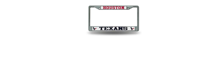 Rico Industries NFL Houston Texans Rico Chrome License Frame White