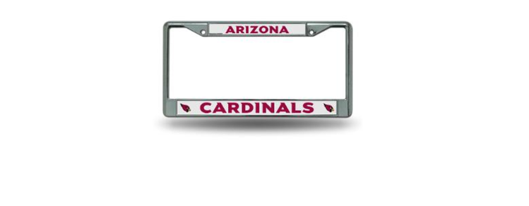 Rico Industries NFL Arizona Cardinals Rico Chrome License Frame White
