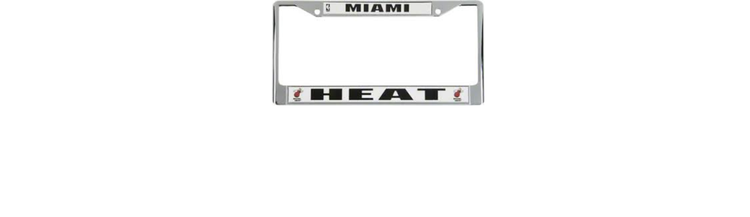 Rico Industries NBA Miami Heat Rico Chrome License Frame White