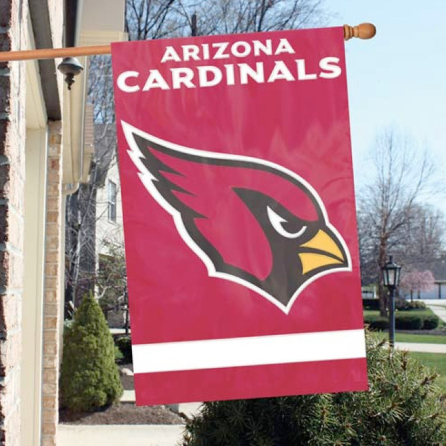 Party Animal, Inc. 2-Sided Applique Banner Flag NFL Arizona Cardinals