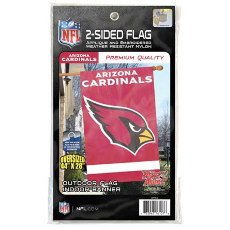Party Animal, Inc. 2-Sided Applique Banner Flag NFL Arizona Cardinals