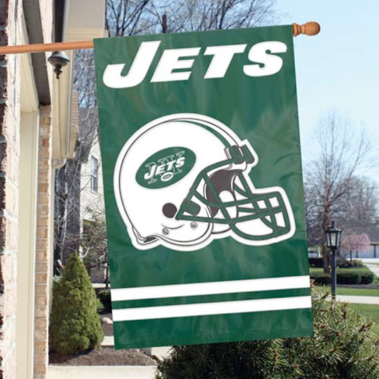 Party Animal, Inc. 2-Sided Applique Banner Flag NFL New York Jets