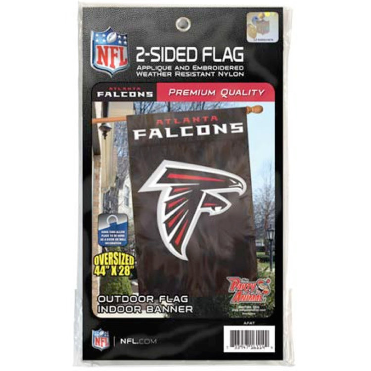 Party Animal, Inc. 2-Sided Applique Banner Flag NFL Atlanta Falcons