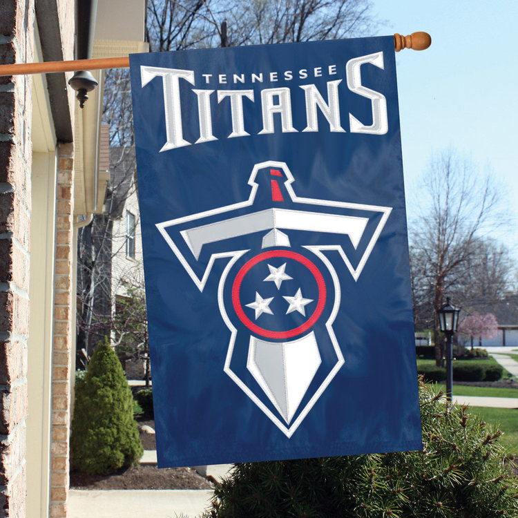 Party Animal, Inc. 2-Sided Applique Banner Flag NFL Tennessee Titans