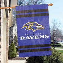 Party Animal, Inc. 2-Sided Applique Banner Flag NFL Baltimore Ravens