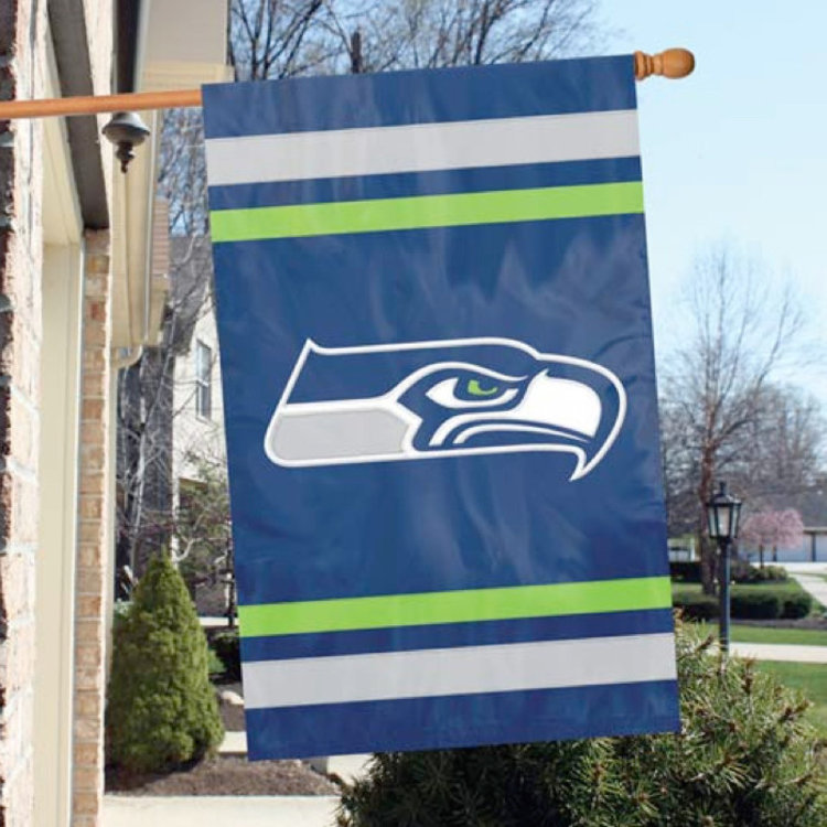 Party Animal, Inc. 2-Sided Applique Banner Flag NFL Seattle Seahawks