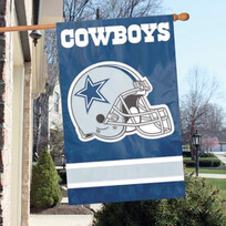 Party Animal, Inc. 2-Sided Applique Banner Flag NFL Dallas Cowboys